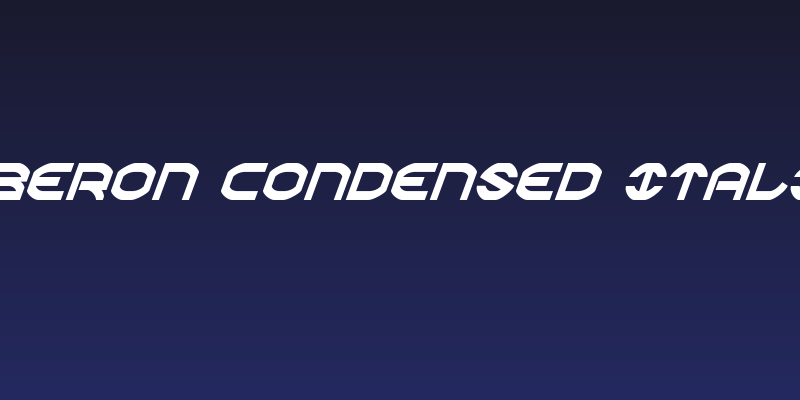 Oberon Condensed Italic Social Header