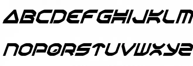 Oberon Condensed Italic फ़ॉन्ट लोअरकेस