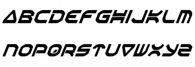 Oberon Condensed Italic 字体 大写