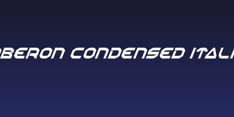 Oberon Condensed Italic Social Header