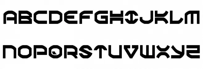 Oberon Condensed Font Litere mari