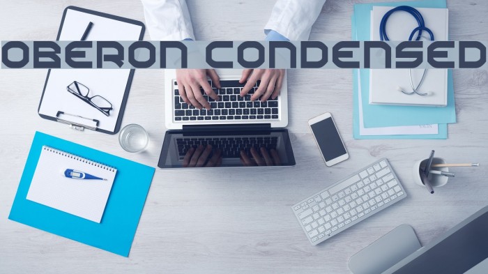Oberon Condensed Font examples