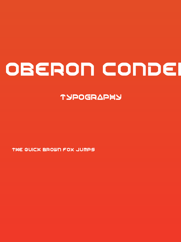 Oberon Condensed Poster