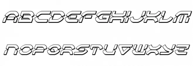 Oberon Deux 3D Italic Fonte MAIÚSCULAS