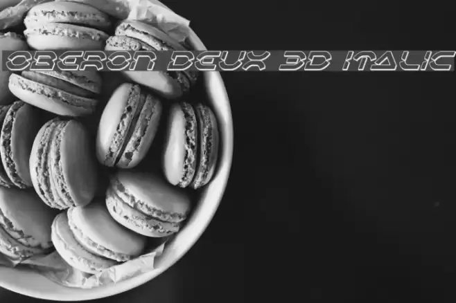 Oberon Deux 3D Italic Font examples