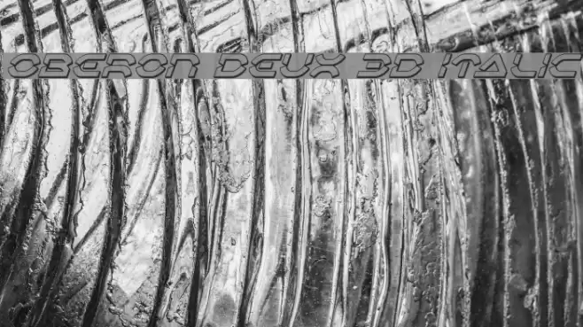 Oberon Deux 3D Italic Font examples