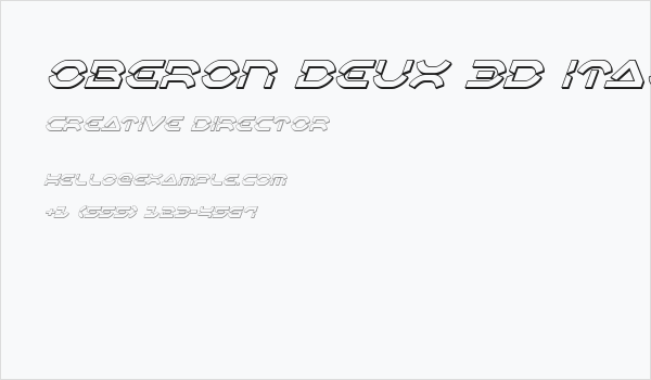 Oberon Deux 3D Italic Business Card