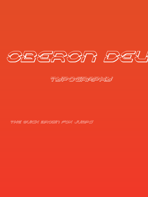 Oberon Deux 3D Italic Poster