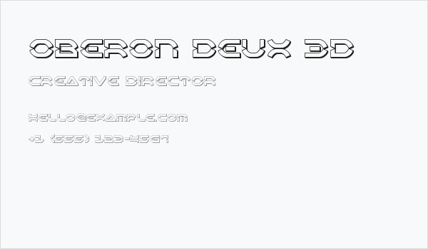 Oberon Deux 3D Business Card