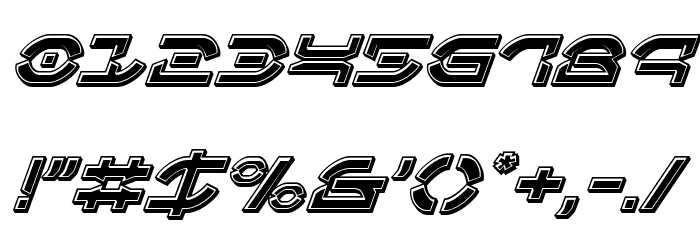 Oberon Deux Bevel Italic Font OTHER CHARS