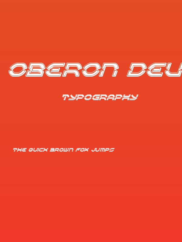 Oberon Deux Bevel Italic Poster