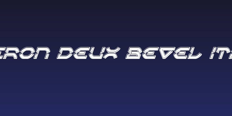 Oberon Deux Bevel Italic Social Header