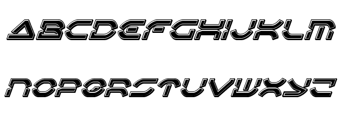 Oberon Deux Bevel Italic Font LOWERCASE
