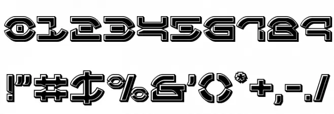 Oberon Deux Bevel Font OTHER CHARS