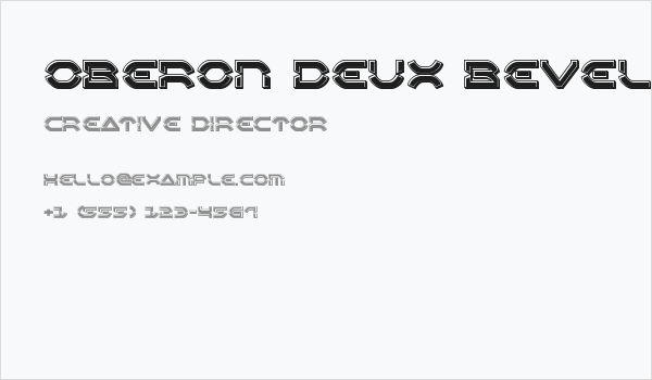 Oberon Deux Bevel Business Card