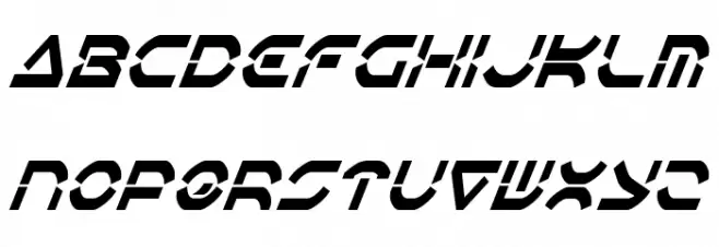 Oberon Deux Condensed Italic Шрифта ВЕРХНИЙ