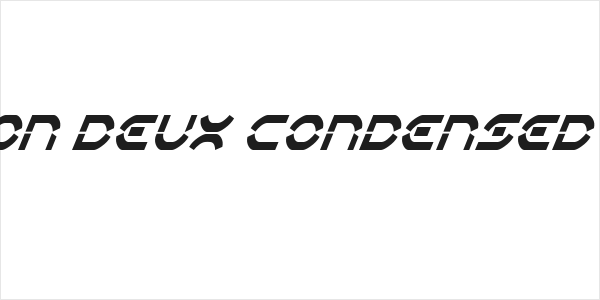 Oberon Deux Condensed Italic Logo