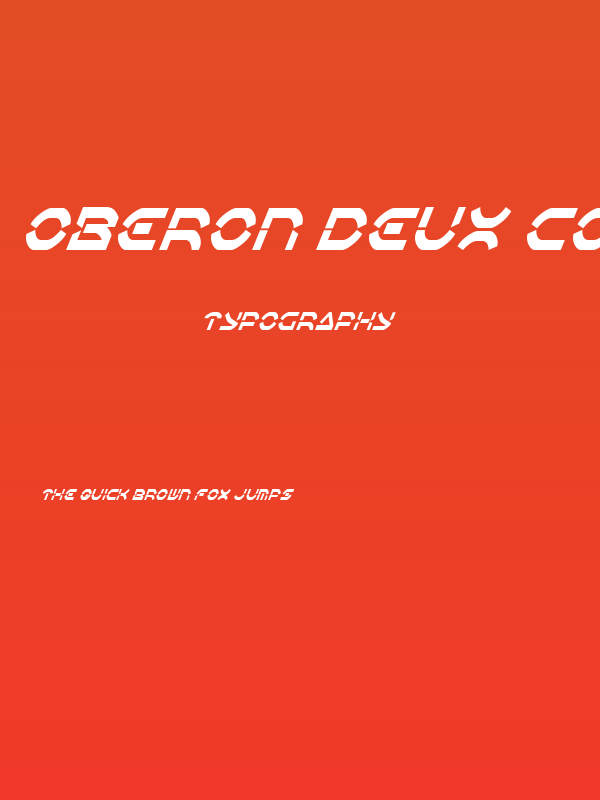 Oberon Deux Condensed Italic Poster