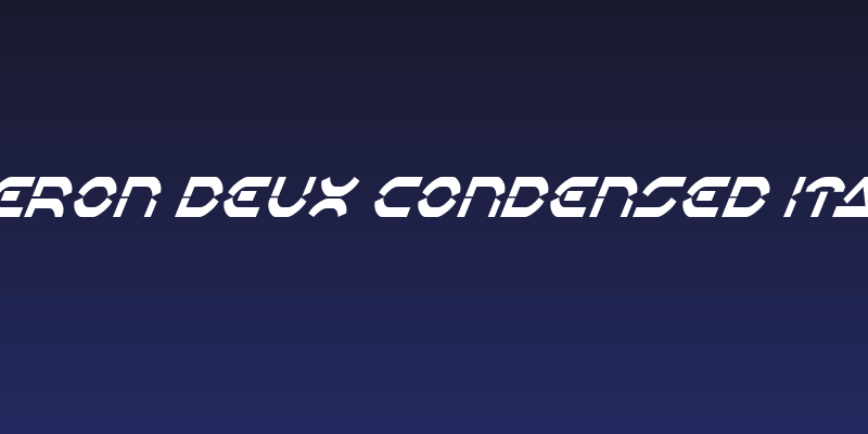 Oberon Deux Condensed Italic Social Header