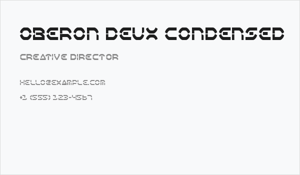 Oberon Deux Condensed Business Card