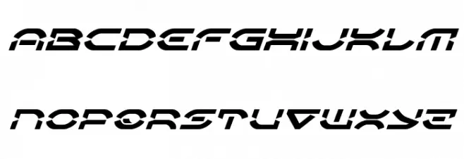 Oberon Deux Expanded Italic Schriftart Groß