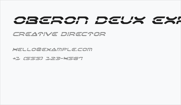 Oberon Deux Expanded Italic Business Card