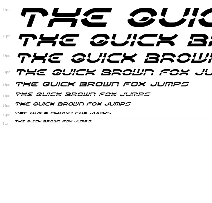 Oberon Deux Expanded Italic Waterfall