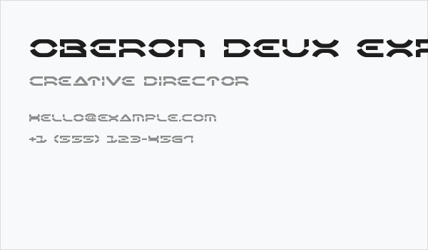 Oberon Deux Expanded Business Card