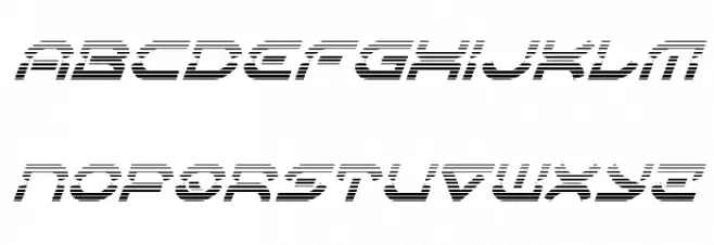 Oberon Deux Gradient Italic Polices MAJUSCULES