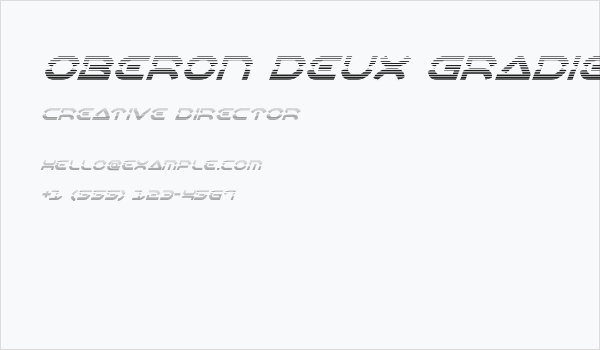 Oberon Deux Gradient Italic Business Card