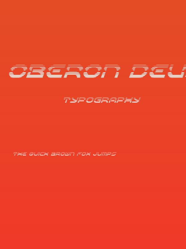 Oberon Deux Gradient Italic Poster