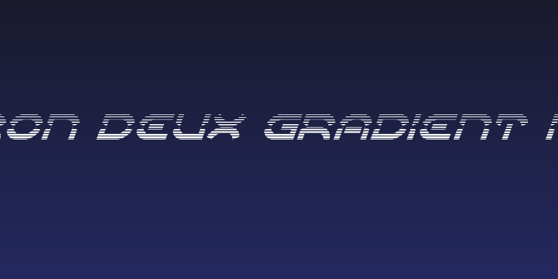 Oberon Deux Gradient Italic Social Header