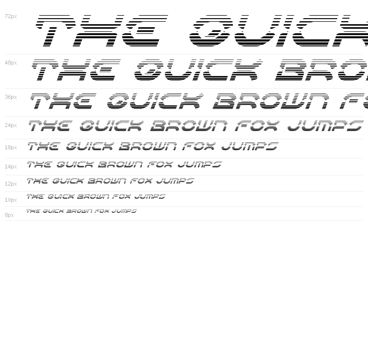 Oberon Deux Gradient Italic Waterfall