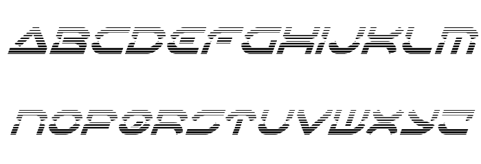 Oberon Deux Gradient Italic Font LOWERCASE