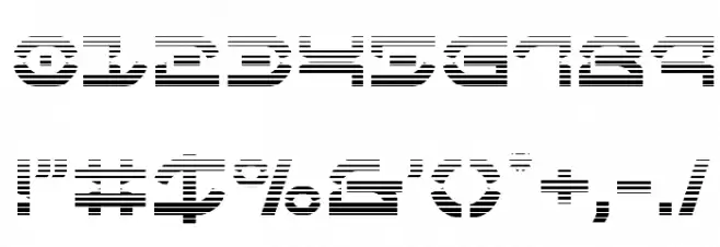 Oberon Deux Gradient Font OTHER CHARS