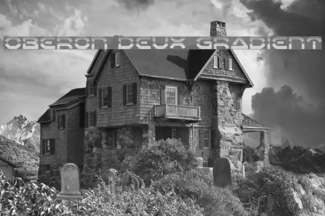 Oberon Deux Gradient Font examples