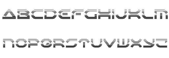 Oberon Deux Gradient Font LOWERCASE