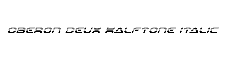 Oberon Deux Halftone Italic  Frei Schriftart Herunterladen