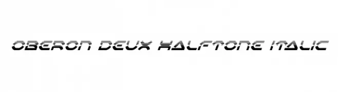 Oberon Deux Halftone Italic  Скачать бесплатные шрифты