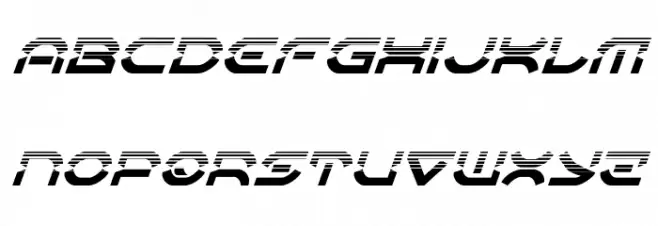Oberon Deux Halftone Italic Schriftart Groß