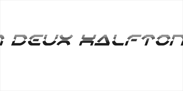 Oberon Deux Halftone Italic Logo