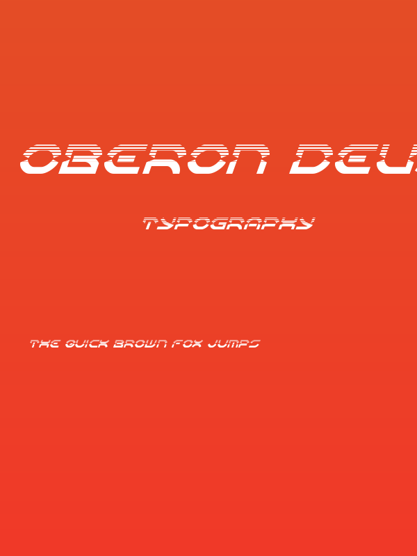 Oberon Deux Halftone Italic Poster