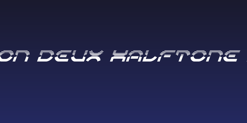 Oberon Deux Halftone Italic Social Header