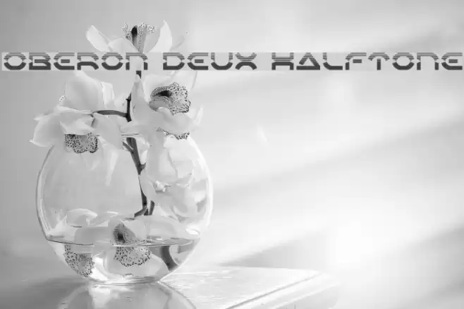 Oberon Deux Halftone Font examples