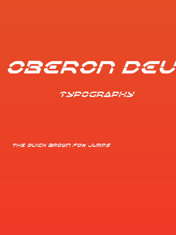 Oberon Deux Italic Poster