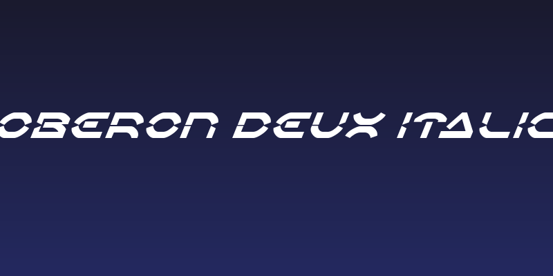 Oberon Deux Italic Social Header