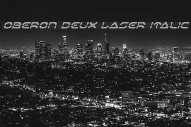 Oberon Deux Laser Italic Font examples