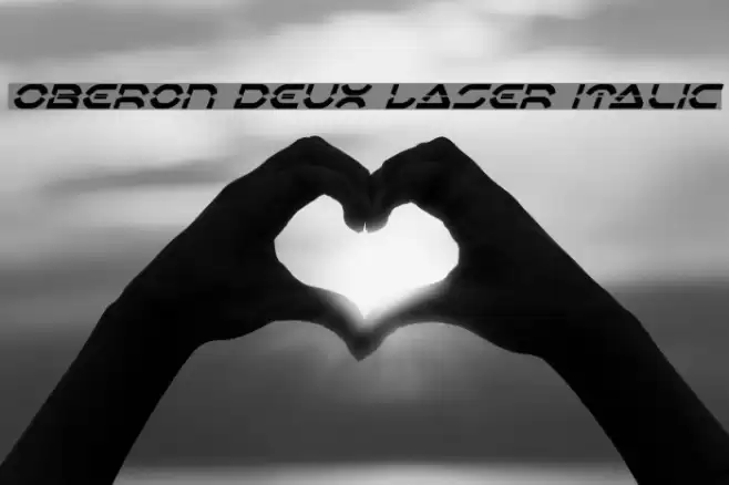 Oberon Deux Laser Italic Font examples