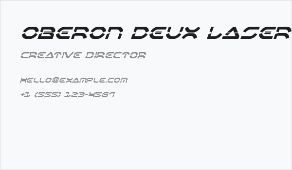 Oberon Deux Laser Italic Business Card