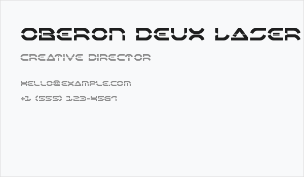 Oberon Deux Laser Business Card
